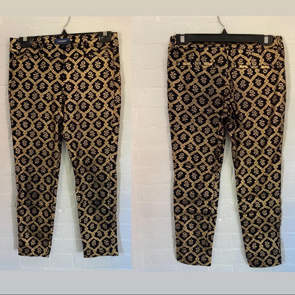 Old Navy -Golden pattern pants - Picture 2 of 3